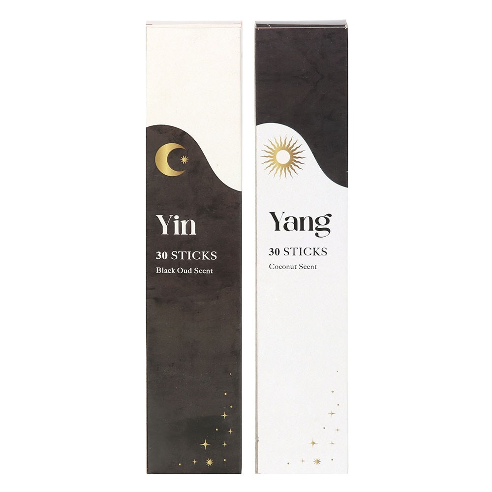 Something Different - Set of 2 Yin Yang Incense Stick Packs Wierookstokjes - Zwart/Wit